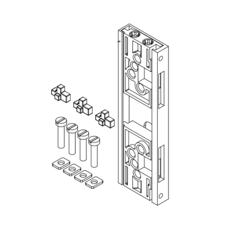Kit collegamento 02250 Giesse per cremonese, dimensione foro 42,5x5 mm, Nylon finitura Neutro Bestel Nu