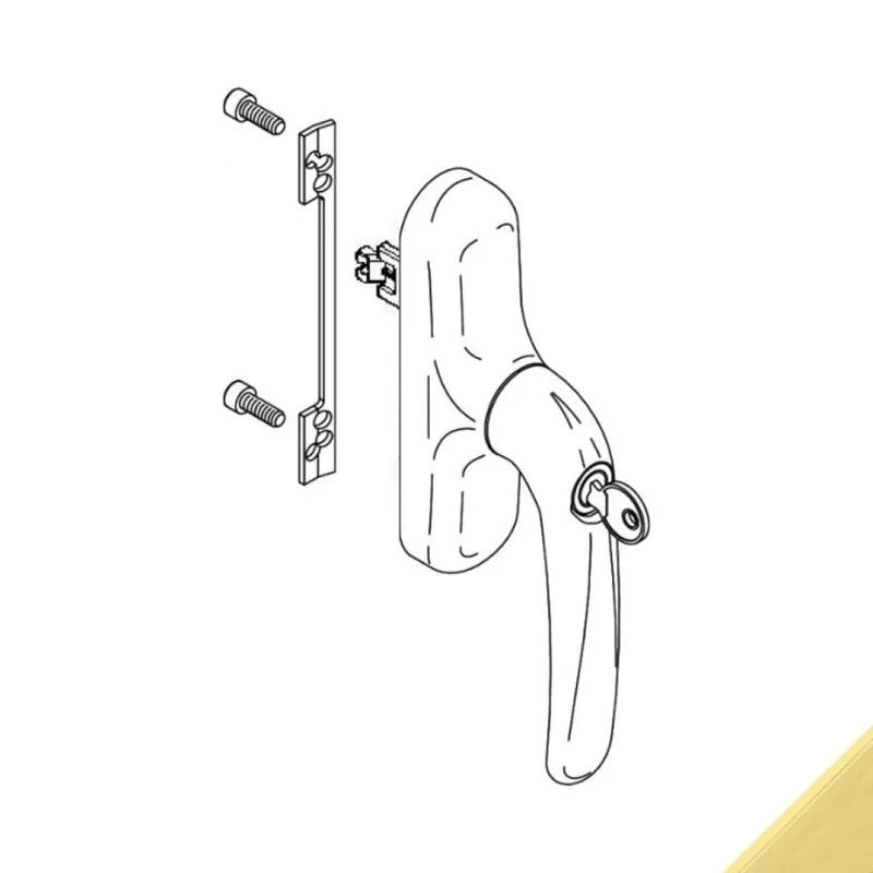 Direct Verzonden Cremonese Prima Key 01119K Giesse per anta e ribalta con chiave, monodirezionale, rotazione 180 gradi, Ottone e Zama finitura Trend Oro