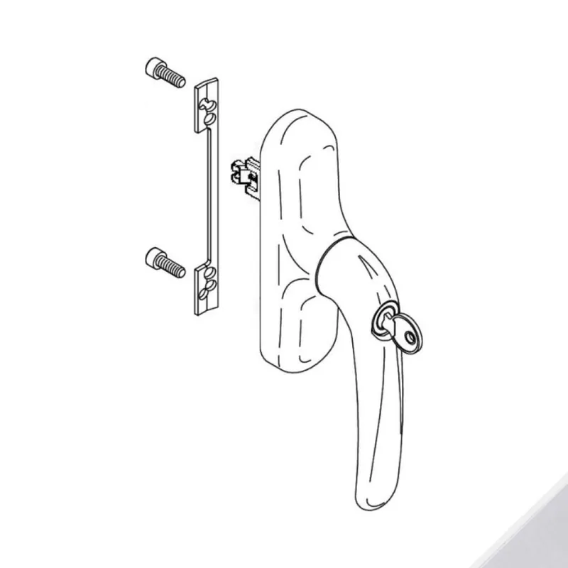 Betrouwbaar Cremonese Prima Key 01119K Giesse per anta e ribalta, con chiave, monodirezionale, rotazione 180 gradi, Ottone e Zama finitura Cromo Satinato