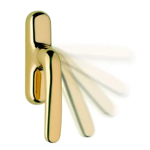 Nieuw Cremonese Prima 01121 Giesse per anta a bandiera, bidirezionale, rotazione 90 gradi, Ottone e Zama finitura Trend Oro