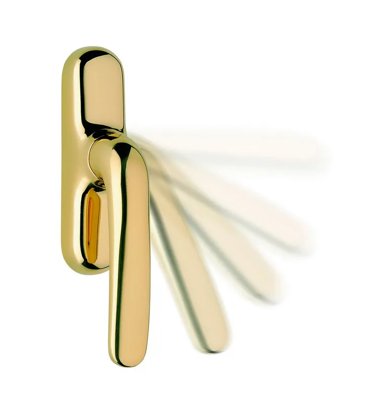 Nieuw Cremonese Prima 01121 Giesse per anta a bandiera, bidirezionale, rotazione 90 gradi, Ottone e Zama finitura Trend Oro