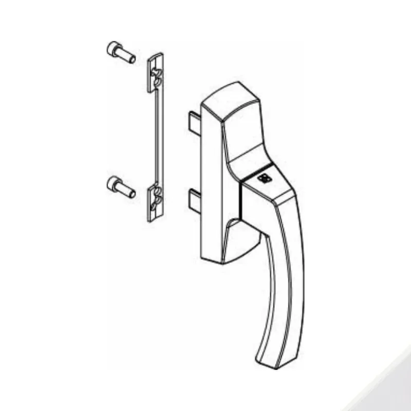 Korting Cremonese Asia 01076 Giesse per anta a bandiera, bidirezionale, rotazione 90 gradi, Alluminio e Zama finitura Bianco