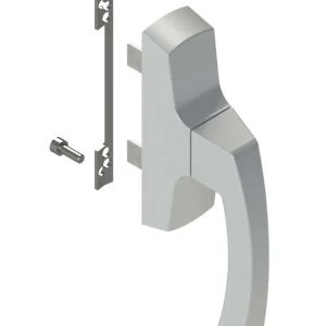 Cremonese Asia 01076 Giesse per anta a bandiera, bidirezionale, rotazione 90 gradi, Alluminio e Zama finitura Argento Rechtstreeks Van De Fabrikant