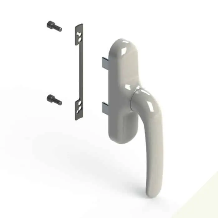Cremonese Prima 01024U Giesse per anta a bandiera, bidirezionale, rotazione 90 gradi, Alluminio e Zama finitura Bianco Goedkoop