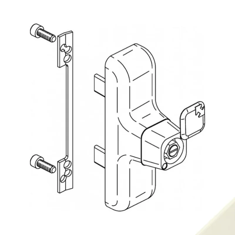 Aanbieding Cremonese Euro Away 01001 Giesse per anta a bandiera, bidirezionale, rotazione 90 gradi, Alluminio e Zama finitura Avorio