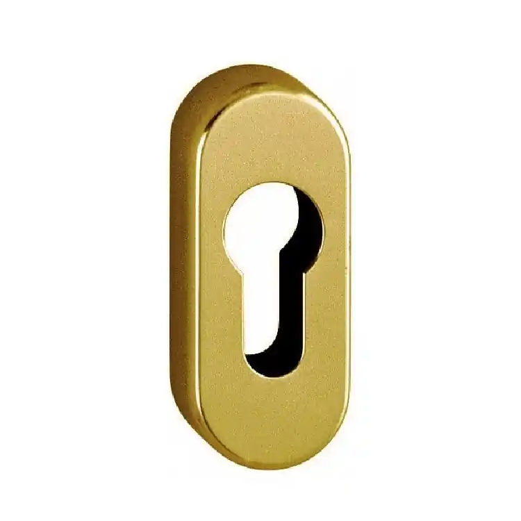Bocchetta di sicurezza 706 BY Reguitti per porta, ovale foro Yale, dimensioni 29x68x10 mm, finitura Ottone Lucido Beste Prijs
