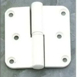Populair Cerniera in alluminio sinistra, bordo Tondo, 80 x 80 mm, finitura Argento