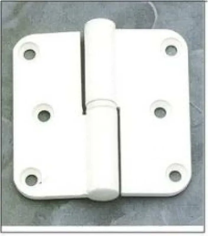 Populair Cerniera in alluminio sinistra, bordo Tondo, 80 x 80 mm, finitura Argento