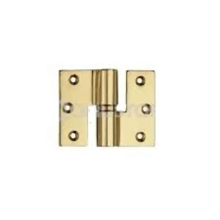 Cerniera in alluminio sinistra, bordo Tondo, 80 x 80 mm, finitura Ottone Gratis Retour