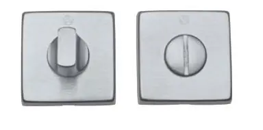 Nottolino Wc quadro Milena Ghidini per porta interna, dimensioni 50x10 mm, quadro 6 mm, Ottone finitura Cromo Satinato Seizoensaanbieding