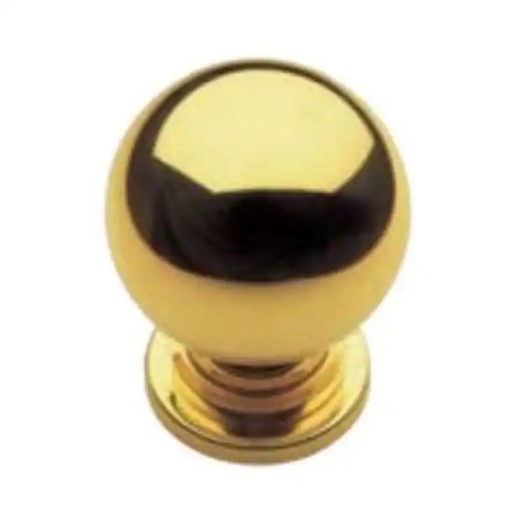Koopje Pomolo tondo Sfera Ghidini per porta, versione centroporta, impugnatura diametro 64 mm, Ottone finitura Lucido Verniciato