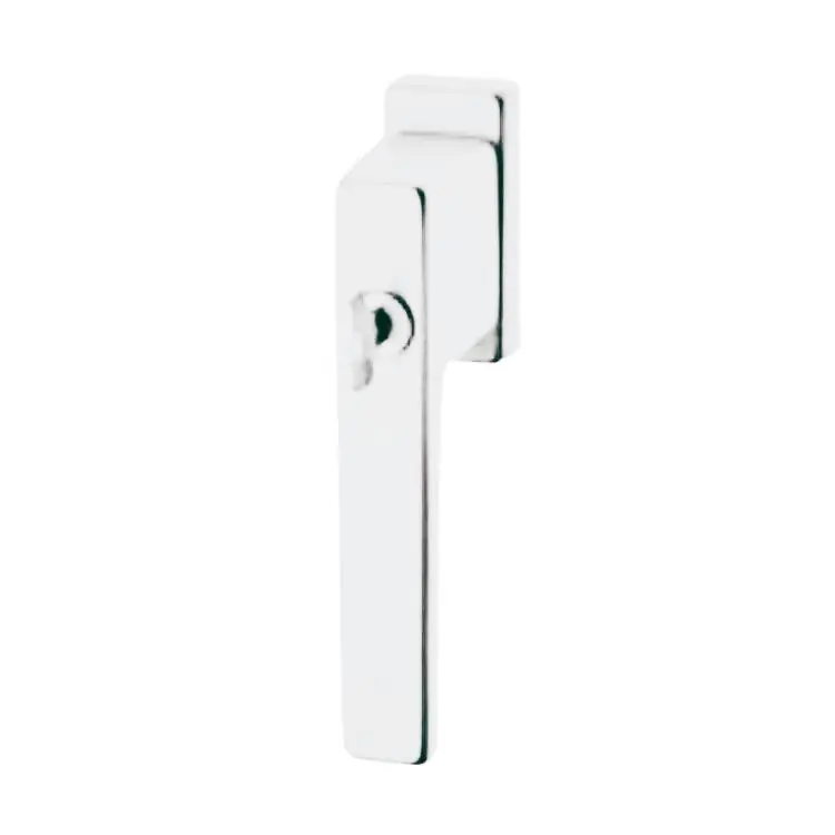 Veilige Betaling Maniglia martellina Dk Q-Tre per serramento, Chiave, rosetta rettangolare 30x65 mm, quadro 45x7 mm, bussola 9,5 mm, Alluminio finitura Bianco 9016