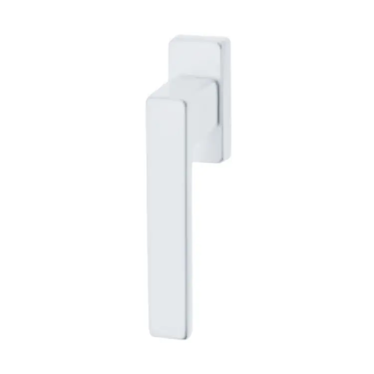 Maniglia martellina Dk Q-Tre per serramento, rosetta rettangolare 30x65 mm, quadro 35x7 mm, bussola 9,5 mm, Alluminio finitura Bianco 9016 Dagaanbieding