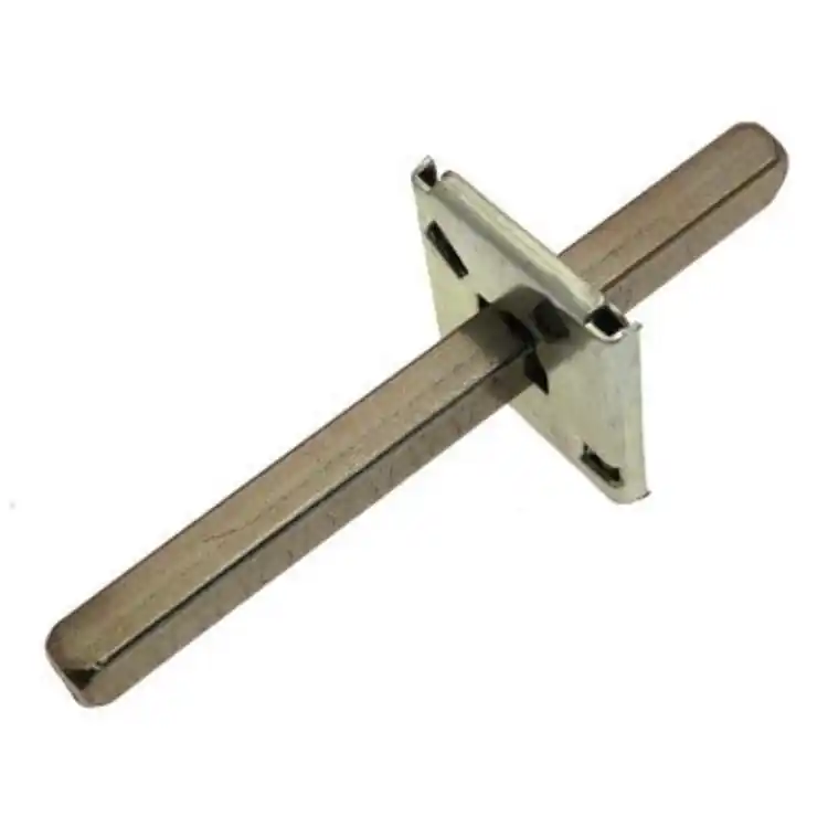 Quadro pieno Ghidini per maniglia, con molla di ritorno, sezione 8x8 mm, lunghezza 10 mm, finitura Zincato Lage Kosten