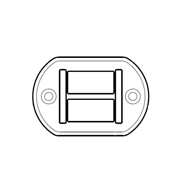 Merkproduct Guidacinghie orizzontale Rultap Ghidini, interasse 45 mm, larghezza cinghia 26 mm, Ottone finitura Cromo Lucido M4