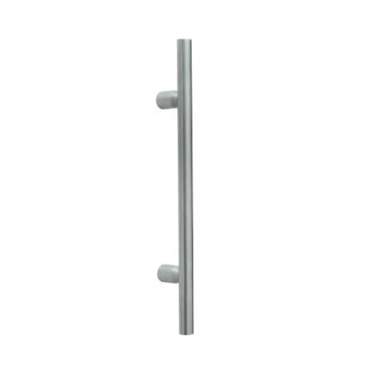 Maniglione diritto Steel 107 Ghidini per porta, interasse 350 mm, lunghezza 500 mm, diametro 25 mm, Acciaio Inox finitura Satinato Betrouwbaar