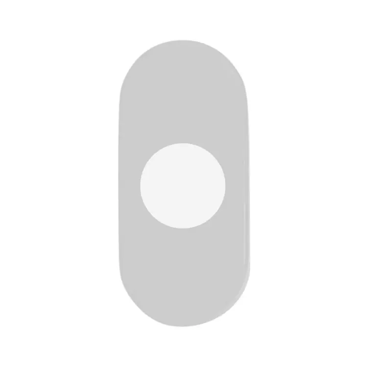 Rosetta ovale Ghidini per maniglia, dimensione 62x32 mm, Alluminio finitura Argento F1 Express Levering