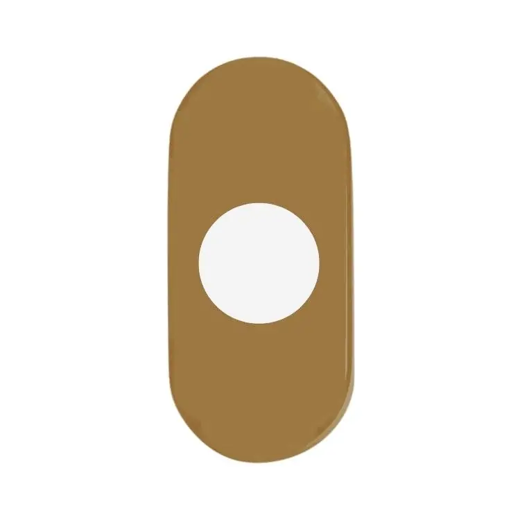 Rosetta ovale Ghidini per maniglia, dimensione 62x32 mm, Alluminio finitura Bronzo F4 Laatste Versie