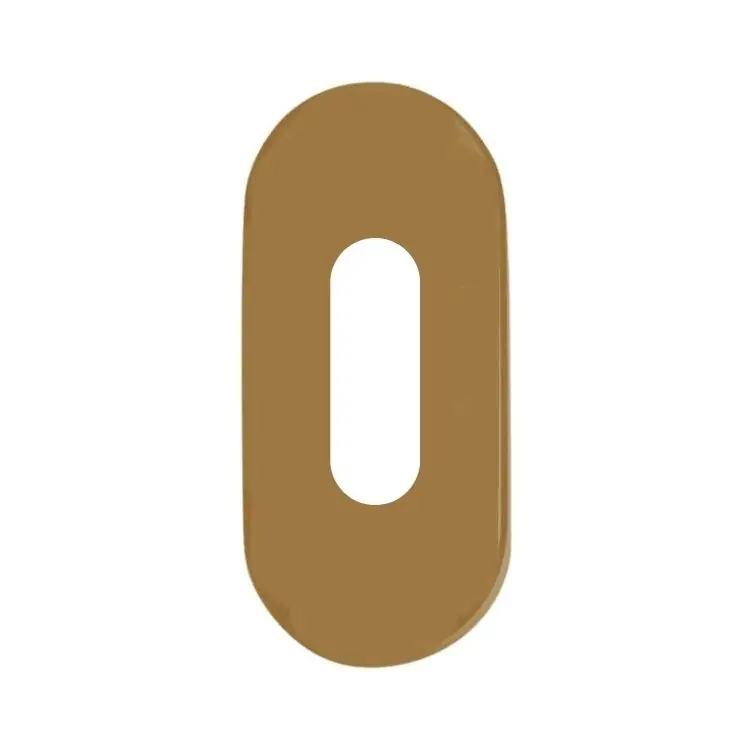Lage Kosten Bocchetta ovale Ghidini per maniglia, foro Patent, dimensione 62x32 mm, Alluminio finitura Bronzo F4