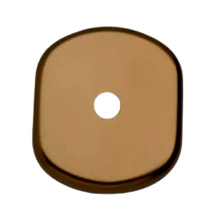 Premium Bocchetta Ghibli 2 Ghidini per cilindro con codolo, foro da 10 mm, dimensione 61x70 mm, Alluminio finitura Bronzo F4