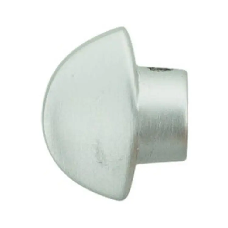 Pomolo mezzaluna Ghidini per cilindro, senza rosetta, dimensioni 40x33 mm, foro quadro 8 mm, Alluminio finitura Argento F1 Lage Prijs