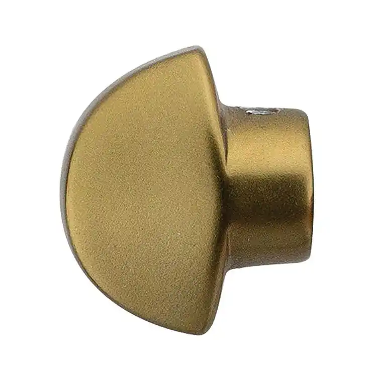 Tijdelijk Beschikbaar Pomolo mezzaluna Ghidini per cilindro, senza rosetta, dimensioni 40x33 mm, foro quadro 8 mm, Alluminio finitura Bronzo F4