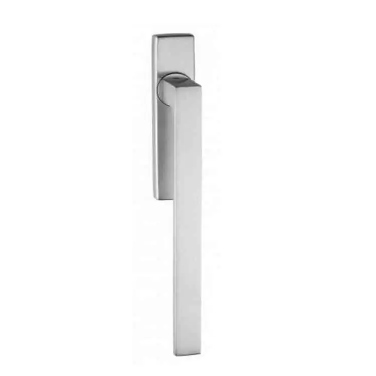 Maniglione singolo per alzante scorrevole, Ghidini serie York-Z, placca foro Yale, finitura Cromo Satinato Express Levering