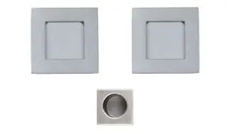 Seizoensaanbieding Kit per porta scorrevole, Ghidini serie Scorri 3 Q, con quadro cieco, in Zalor, finitura Cromo Satinato