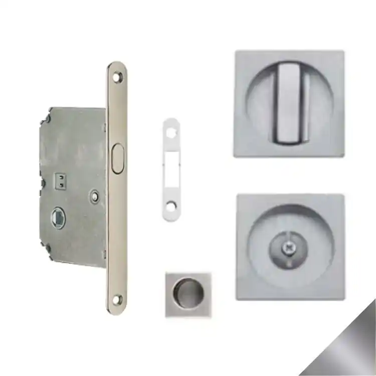 Betrouwbaar Kit per porta scorrevole, Ghidini serie Scorri 1B QT, per pannello spessore 44 mm, in Zalor, finitura Cromo Lucido