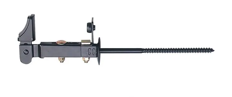 Fermascuro Ometto Big stilizzato Ghidini, a 2 regolazioni, per spessore anta da 70 a 105 mm, fissaggio a vite 150 mm, finitura Nero Gecertificeerd