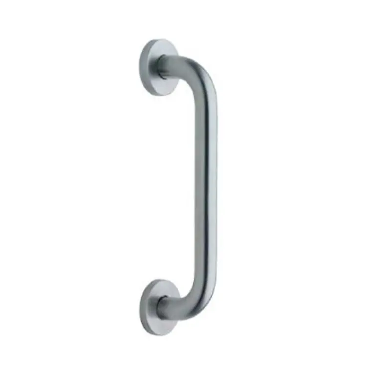 Shop Nu Maniglione diritto Steel 100 Ghidini per porta, interasse 220 mm, diametro 25 mm, Acciaio Inox finitura Satinato