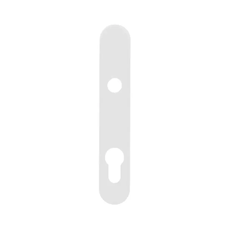 Placca lunga Minny Ghidini per porta interna, foro Yale, interasse 85 mm, dimensione 222x40 mm, Nylon finitura Bianco Weekendaanbieding