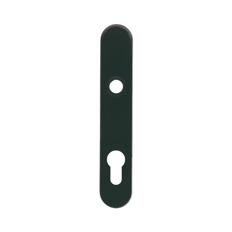 Placca lunga Minny Ghidini per porta interna, foro Yale, interasse 85 mm, dimensione 222x40 mm, Nylon finitura Nero Direct Verzonden