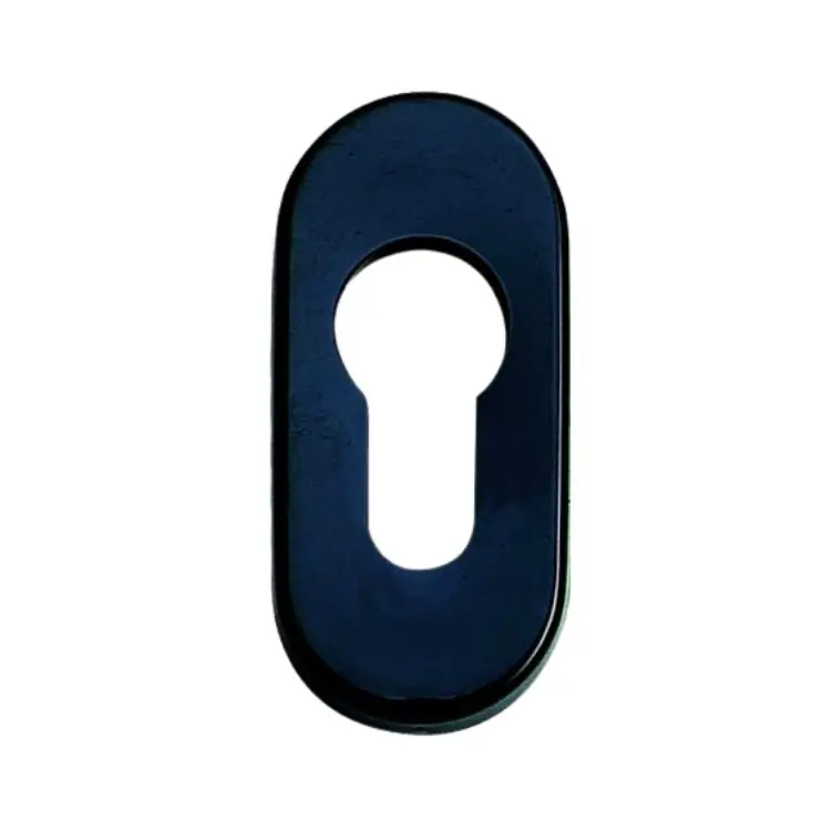 Alleen Vandaag Bocchetta ovale Minny Ghidini per maniglia, foro Yale, dimensione 64x30 mm, Nylon finitura Nero