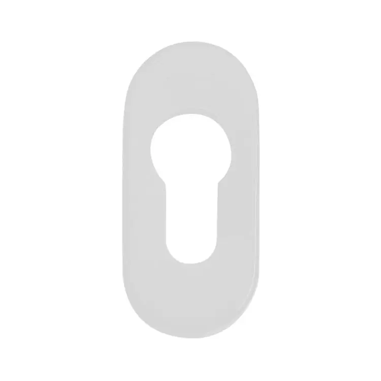 Gecertificeerd Bocchetta ovale Minny Ghidini per maniglia, foro Yale, dimensione 64x30 mm, Nylon finitura Bianco