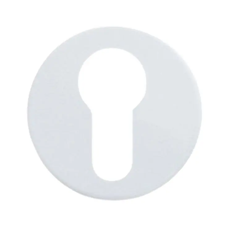 Laatste Versie Bocchetta tonda Minny Ghidini per maniglia, foro Yale, diametro 50x7 mm, Nylon finitura Bianco