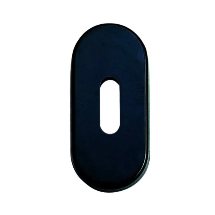 Bocchetta ovale Minny Ghidini per maniglia, foro Patent, dimensione 64x30 mm, Nylon finitura Nero Lage Prijs