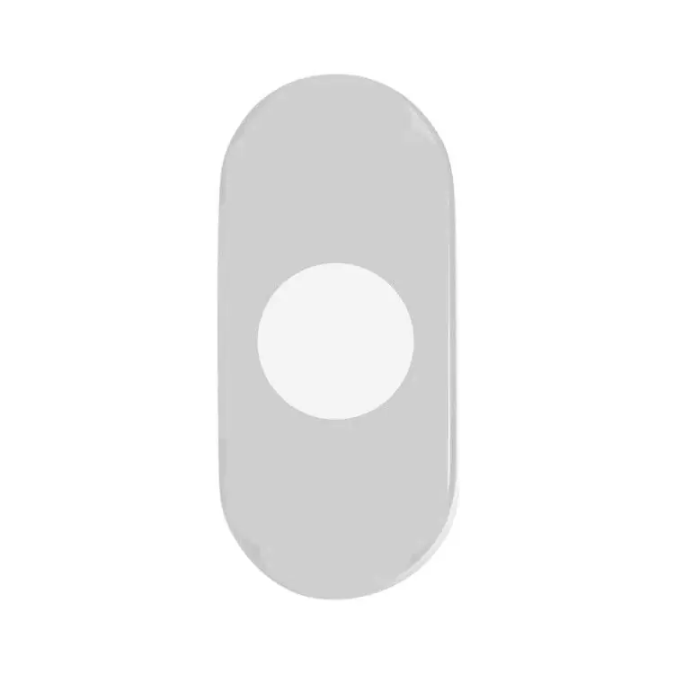 Rosetta ovale Minny Ghidini per maniglia, dimensione 64x30 mm, Nylon finitura Bianco Premium