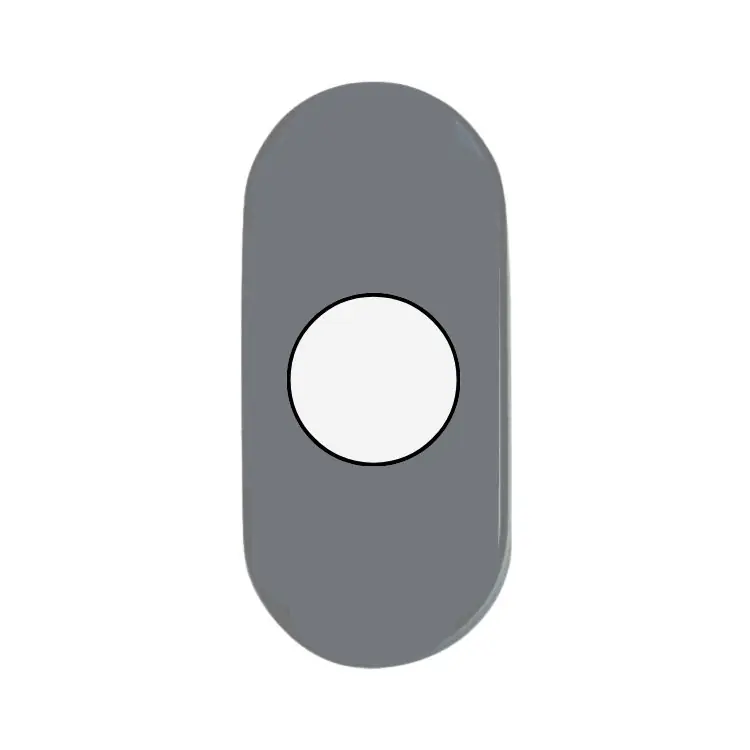 Rosetta ovale Minny Ghidini per maniglia, dimensione 64x30 mm, Nylon finitura Grigio Lage Kosten