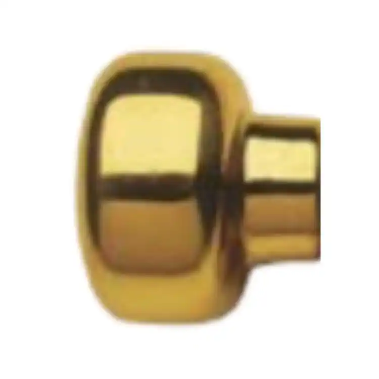 Weekendaanbieding Pomolo Universal Ghidini per cilindro con codolo, dimensione 35x32 mm, foro tondo 8 mm, senza rosetta, Alluminio finitura Oro Lucido Ghi.co