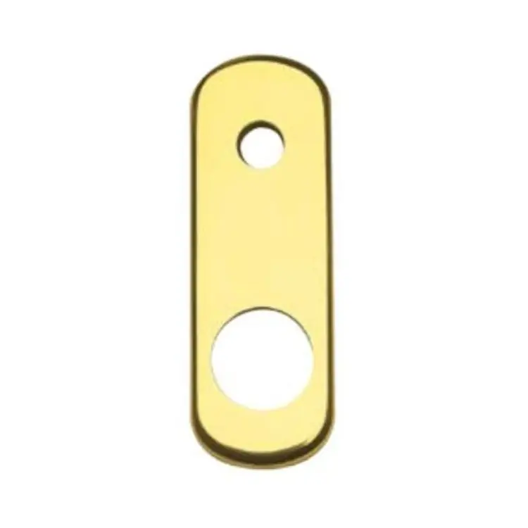 Placca Ghibli Ghidini per porta blindata, foro defender da 50 mm, interasse 92 mm, dimensione 61x179 mm, Alluminio finitura Oro Lucido Ghi.co Favoriet