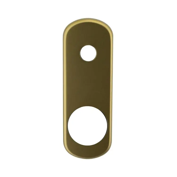 Lage Kosten Placca Ghibli Ghidini per porta blindata, foro defender da 50 mm, interasse 92 mm, dimensione 61x179 mm, Alluminio finitura Bronzo F4