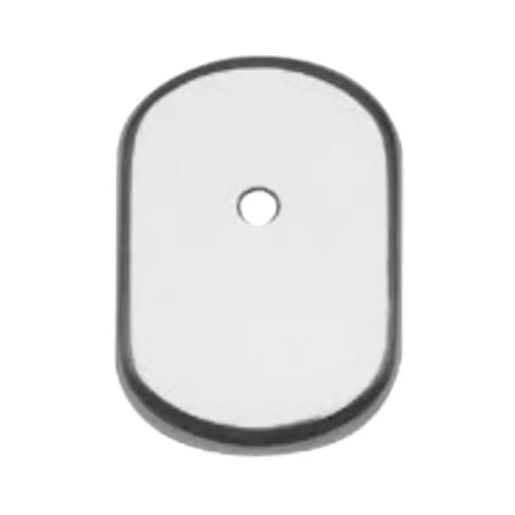 Bocchetta Ghibli Ghidini per cilindro con codolo, foro da 10 mm, dimensione 61x85 mm, Alluminio finitura Cromo Lucido Ghi.co Hoge Kwaliteit
