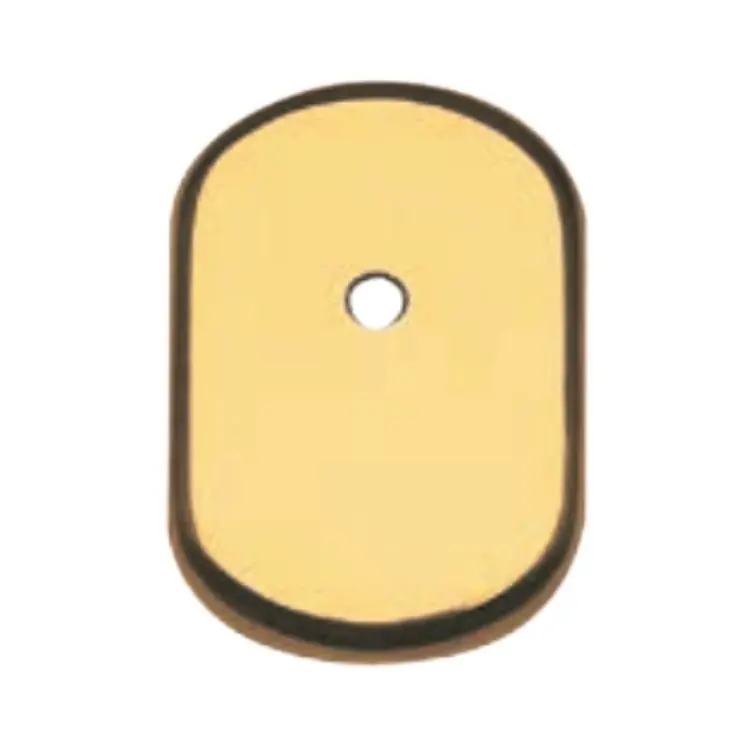 Koopje Bocchetta Ghibli Ghidini per cilindro con codolo, foro da 10 mm, dimensione 61x85 mm, Alluminio finitura Oro Satinato Ghi.co