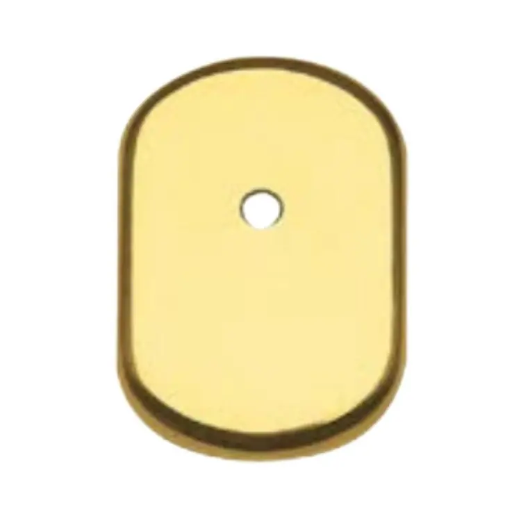 Laatste Kans Bocchetta Ghibli Ghidini per cilindro con codolo, foro da 10 mm, dimensione 61x85 mm, Alluminio finitura Oro Lucido Ghi.co