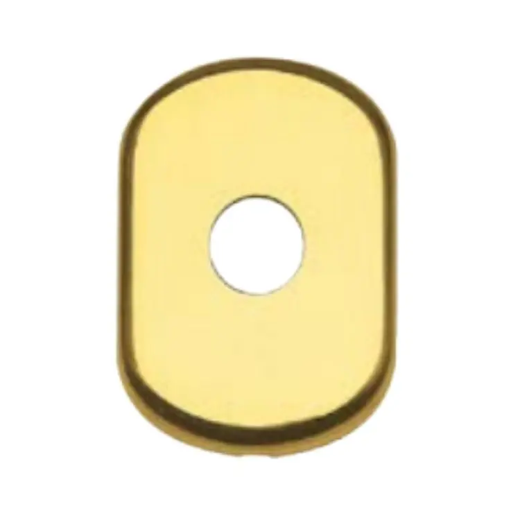 Meest Verkocht Bocchetta Ghibli Ghidini per cilindro con codolo, foro 20 mm, dimensione 61x85 mm, Alluminio finitura Oro Lucido Ghi.co