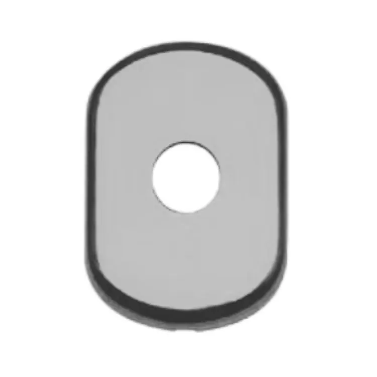 Bocchetta Ghibli Ghidini per cilindro con codolo, foro 20 mm, dimensione 61x85 mm, Alluminio finitura Cromo Satinato Ghi.co Direct Beschikbaar