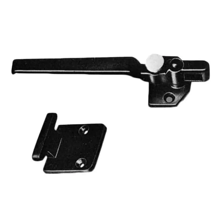 Laatste Kans Maniglia blocco, Ghidini Pietro Bosco, bloccaggio per porte e scuri scorrevoli, lunghezza 130 mm, colore Nero Verniciato