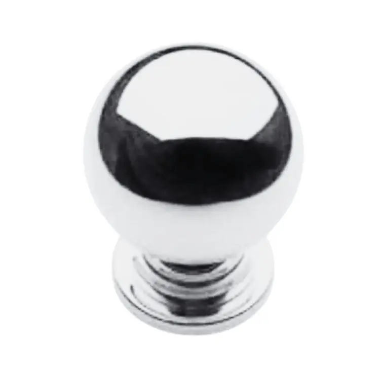 Premium Pomolo tondo Sfera Ghidini per porta, doppia impugnatura girevole diametro 50 mm, Ottone finitura Cromo Lucido