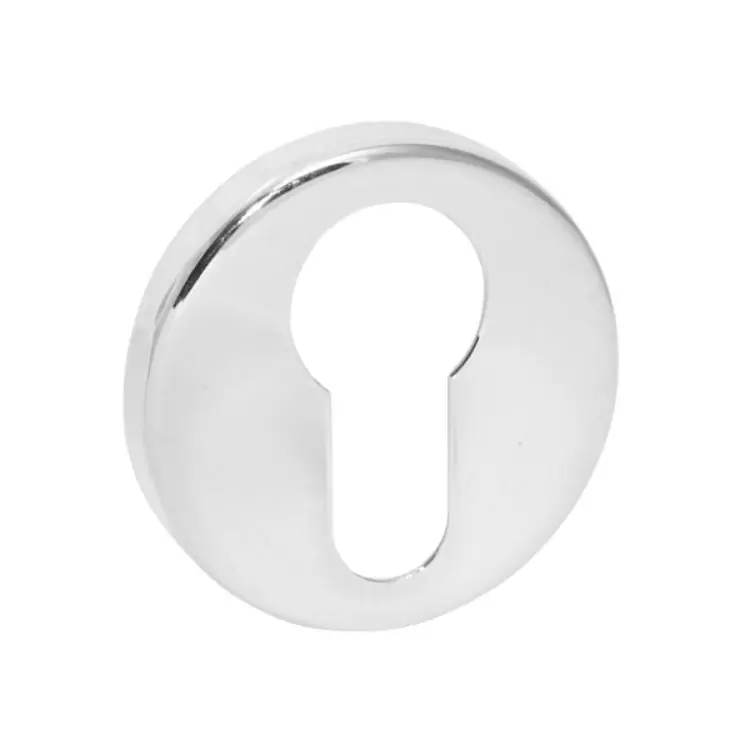 Hoge Kwaliteit Bocchetta tonda Ghidini per maniglia, foro Yale, diametro 45x9 mm, Ottone finitura Cromo Lucido
